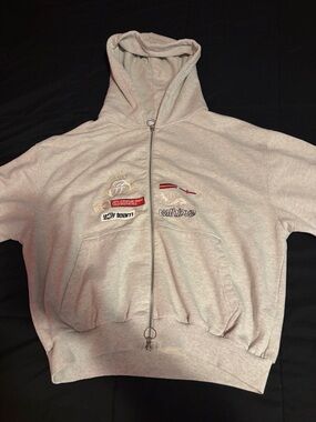 Light grey Zip Hoodie scuffers